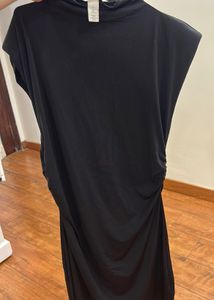 H&M Chic Black Ruched Maxi Dress