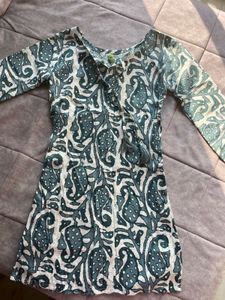 Hand-Printed Tunic Dress