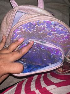 Sparkly Heart Sequin Mini Backpack