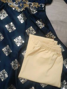 Elegant navy blue  Lehenga Choli with Gold Print