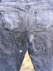 Washed Grey Denim Jeans