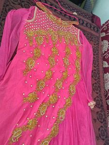 Heavy Beautiful Pink Embroidered gown