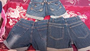 Denim Women's Shorts imported 3 pcs
