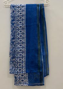 Blue Printed Kurta Set