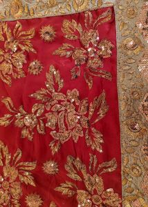 Brand New Dark Brown Designer Saree with Golden Se
