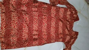 Red Printed Salwar Kameez