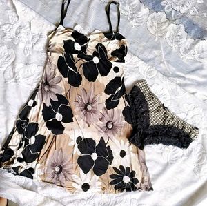 Floral print nighty with brief 👍