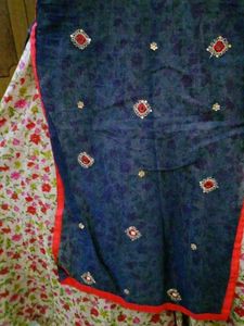 Embellished Dark Blue Kurta