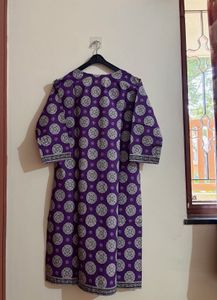 Purple Printed Kurta