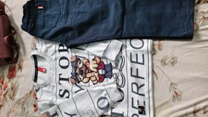 Blue Jeans and Graphic T-Shirt Set