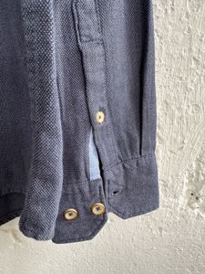 Men's Dark Blue Long Sleeve Shirt