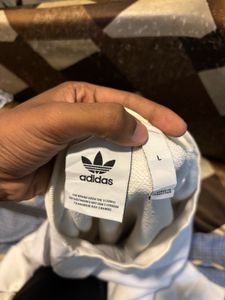 Ad*das White Crewneck Sweatshirt