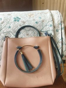Peach Colour Bag