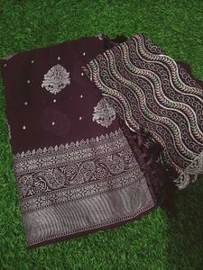Elegant Embroidered chiffon Saree