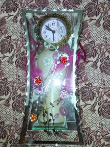 Glass Vase With Clock