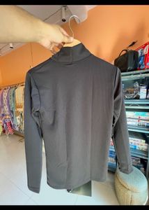 Classic Black Mock Neck Long Sleeve Top