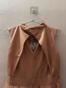 Chic Peach High Neck Dress
