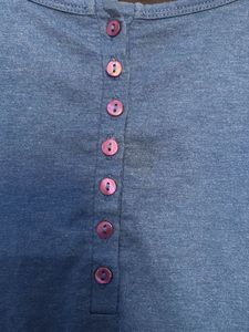 Comfortable Blue Henley Top