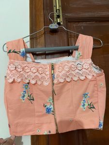 Peach Floral Print coord Set