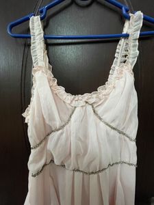 Chic Pink Layered Dress