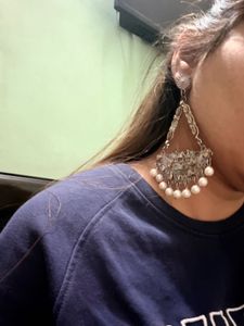 Statement Drop Earrings with Pearl Accents