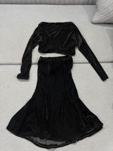 Black Velvet Dress with Bolero Jacket