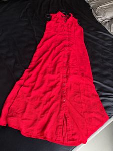Stylish Red Sleeveless Maxi Dress