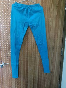 Blue Cotton Leggings