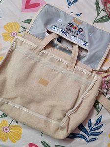 Stylish Light Grey Canvas Tote Bag
