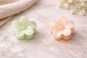 Pastel Flower Mini Claw Clips (Set of 2)