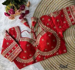 Red Embroidered Blouse