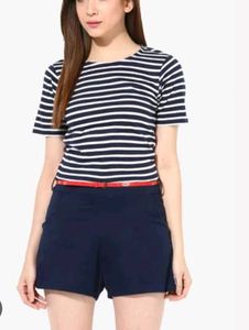 Miss chase Striped Blue Jumpsuit Shorts