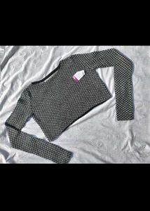 ZARA Stylish Patterned Long Sleeve knit Sweater