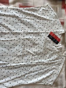 Chic White &amp; Black Dot Top