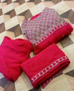 Vibrant Pink Embroidered Kurta Set