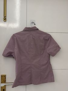 Lilac Short Sleeve Button Down Shirt