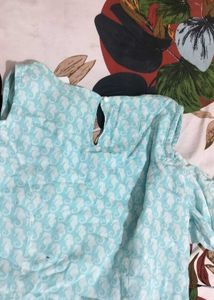 Light Blue Cold Shoulder Dress