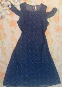 Bare Blue Cocktail Mini Dress - S