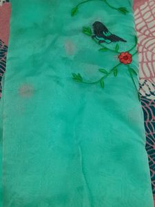 Like New  Embroidery Organza Saree