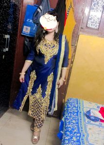 Full. Heavy Zarkan Work Suit With Embroidery Pant
