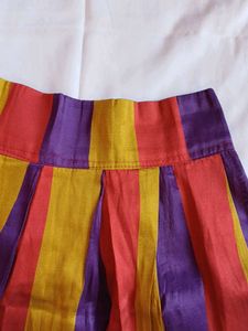 Vibrant Striped Ethnic Skirt