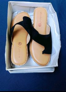Chic Black Wedge Sandals