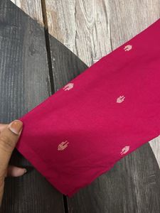 Maroon Kurta with White Motifs