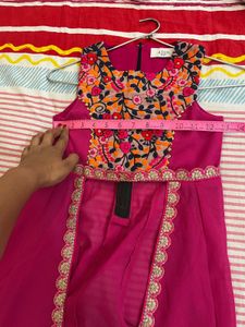 Stunning Pink Embroidered Kurta Set with Sharara
