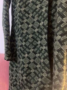 Patterned Button-Up Coat