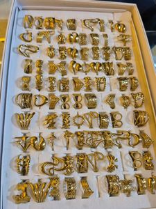 Anti-tarnishAssorted Gold-Tone Statement Rings