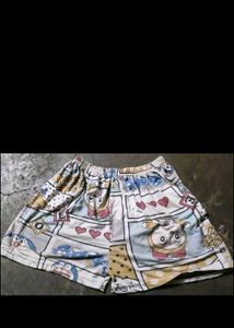 Cute Cartoon Print Shorts