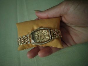 Elegant Rose Gold Watch with Crystal Accents