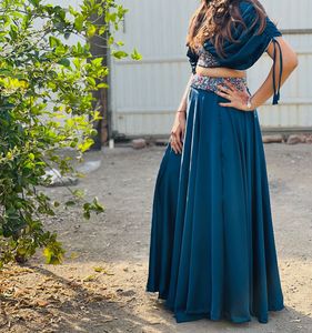 Elegant Teal Lehenga Choli Set