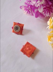 Handmade Yellow &amp; Orange Earrings